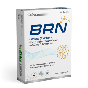 "BRN+ – Brain Health Supplement with Choline, Ginkgo, Bacopa, and B12 for Neuroprotection"